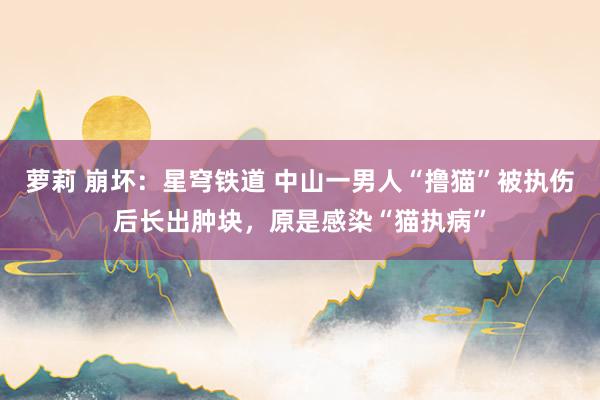 萝莉 崩坏：星穹铁道 中山一男人“撸猫”被执伤后长出肿块，原是感染“猫执病”