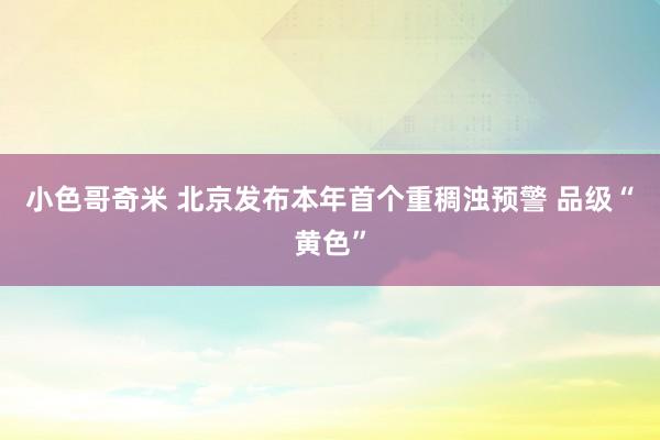 小色哥奇米 北京发布本年首个重稠浊预警 品级“黄色”