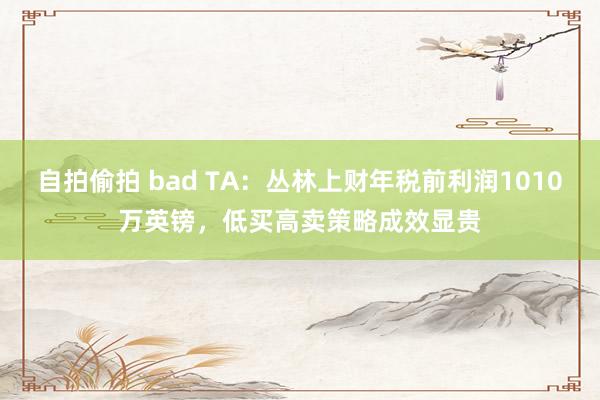 自拍偷拍 bad TA：丛林上财年税前利润1010万英镑，低买高卖策略成效显贵